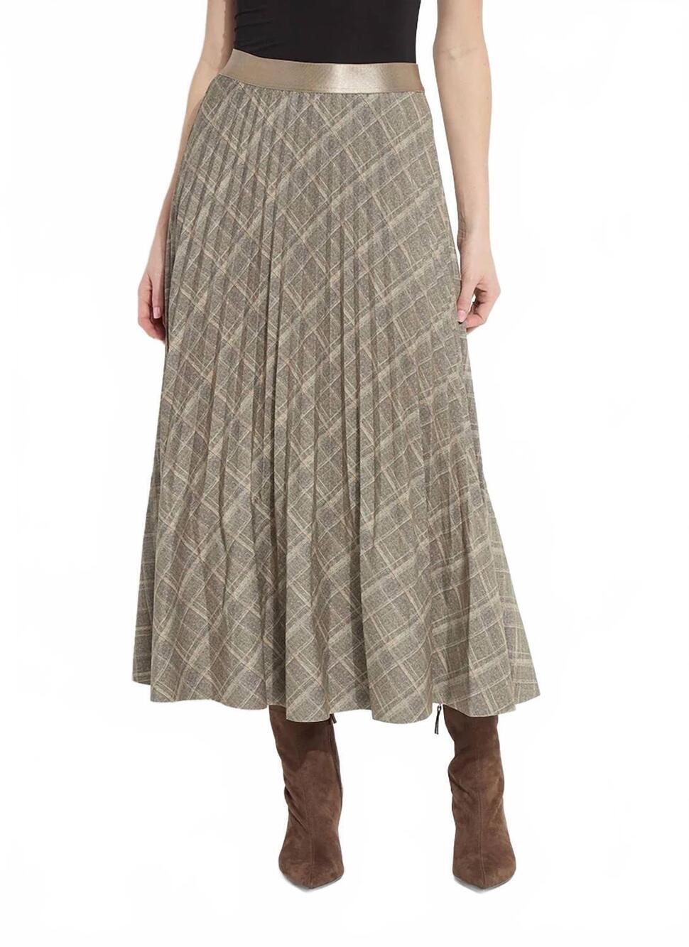 NEW LYSSE sabrina pleated midi skirt in smoke